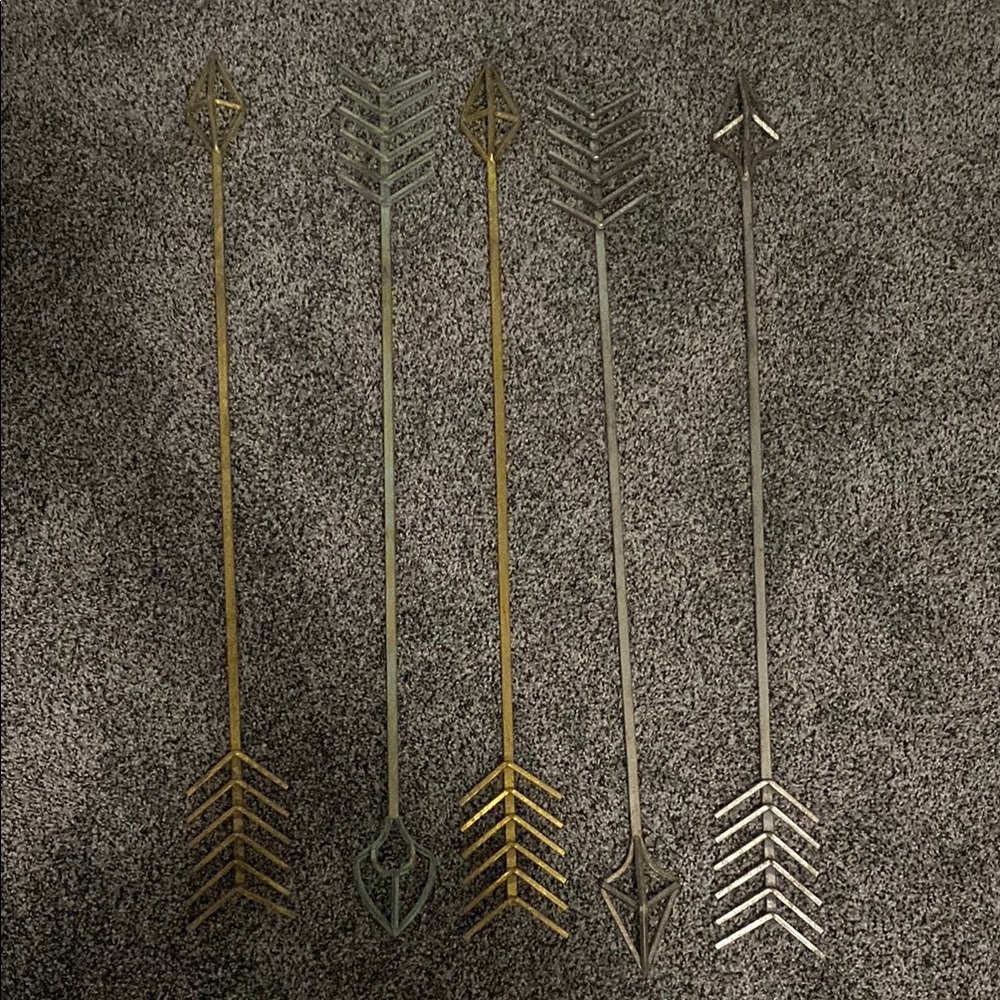 Metallic Arrow Wall Decor Set